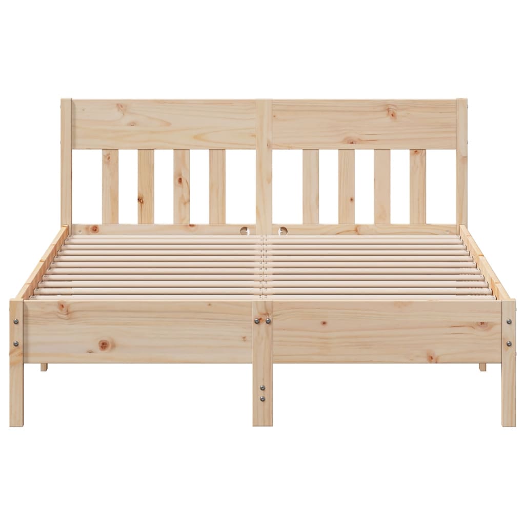 Bed frame without mattress 120x190 cm solid pine wood