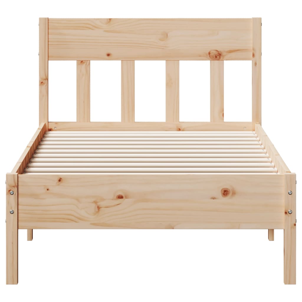 Cadre de lit sans matelas 90x190 cm bois de pin massif