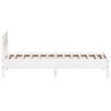 Cadre de lit sans matelas blanc 90x190 cm bois de pin massif