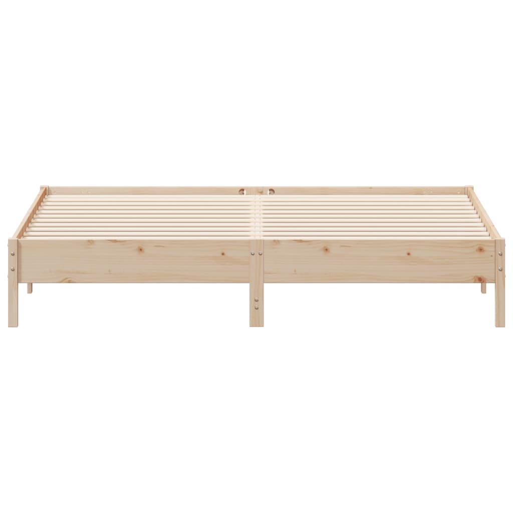 Bed frame without mattress 200x200 cm solid pine wood