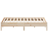 Bed frame without mattress 200x200 cm solid pine wood