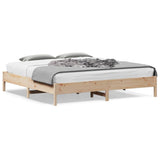 Bed frame without mattress 200x200 cm solid pine wood