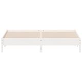 Bed frame without mattress white 180x200 cm solid pine wood