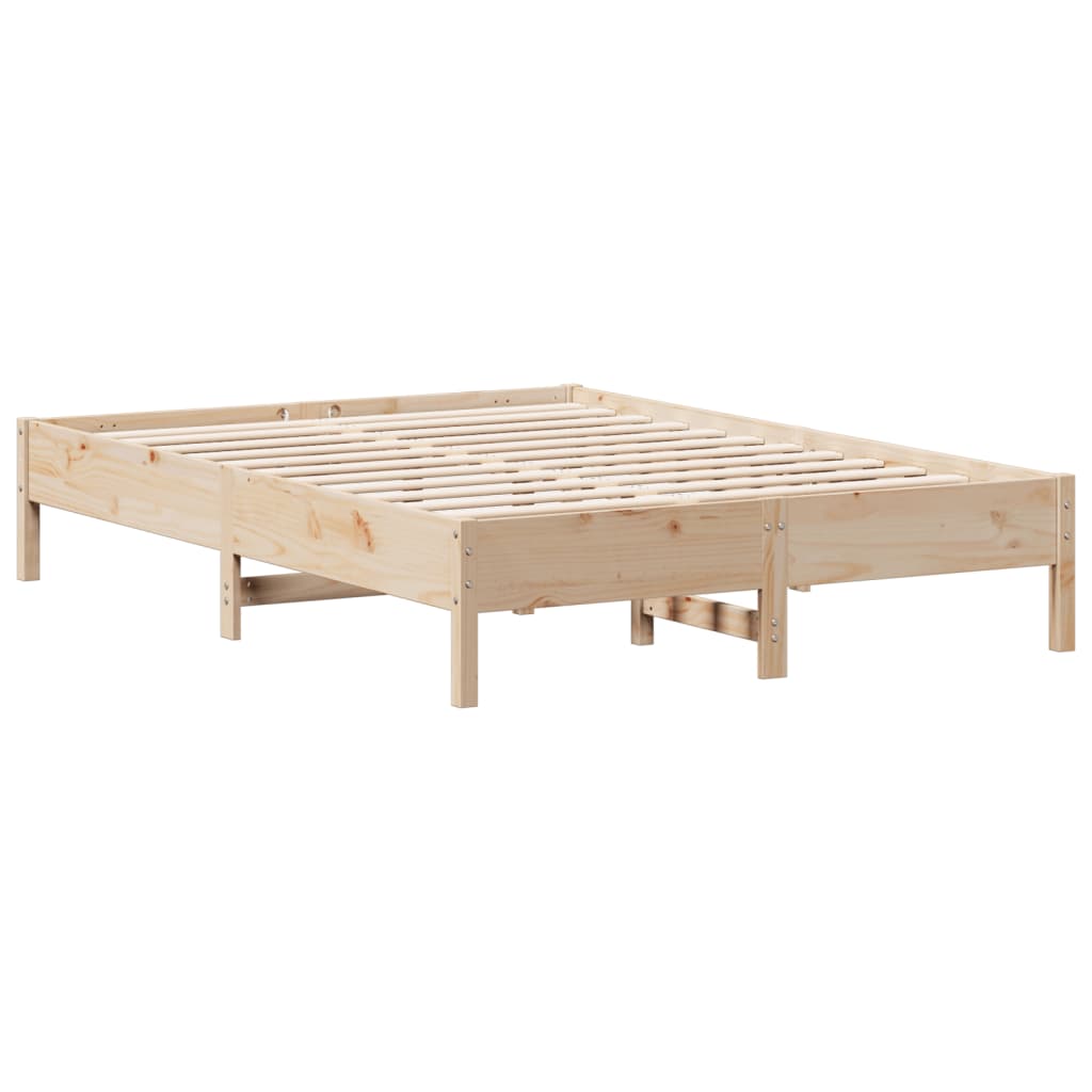 Cadre de lit sans matelas 160x200 cm bois massif de pin