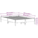 Cadre de lit sans matelas 160x200 cm bois massif de pin