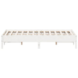 Cadre de lit sans matelas blanc 160x200 cm bois de pin massif