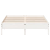 Cadre de lit sans matelas blanc 140x200 cm bois de pin massif