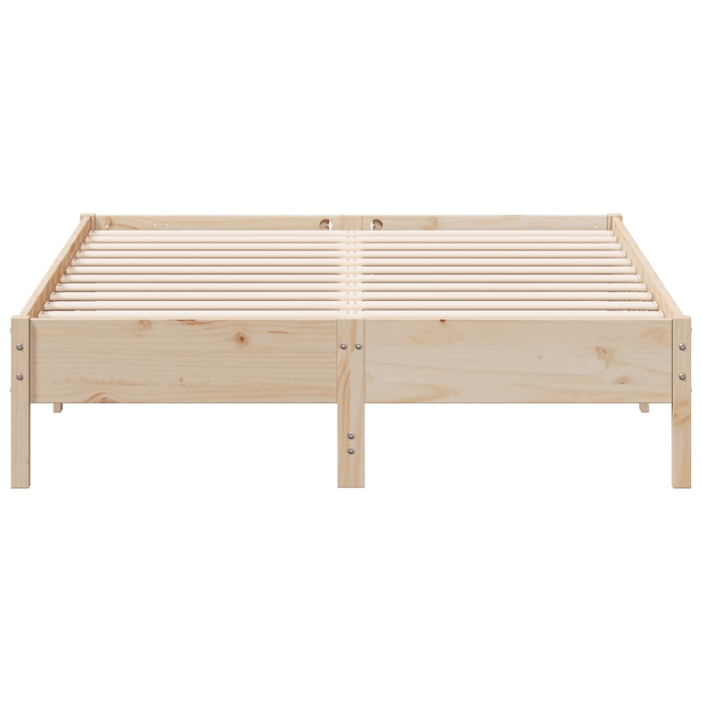 Bed frame without mattress 120x200 cm solid pine wood