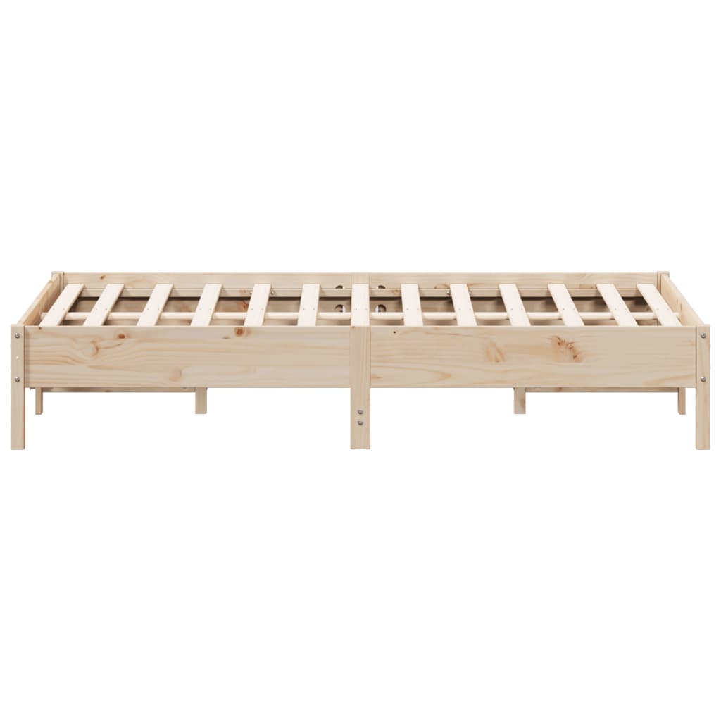 Bed frame without mattress 120x200 cm solid pine wood