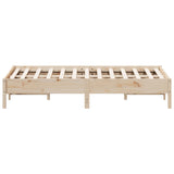 Bed frame without mattress 120x200 cm solid pine wood