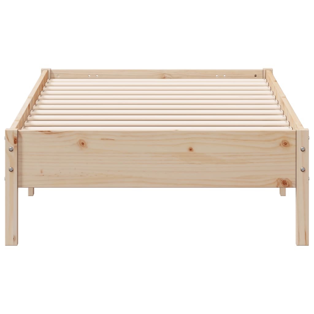 Bed frame without mattress 100x200 cm solid pine wood