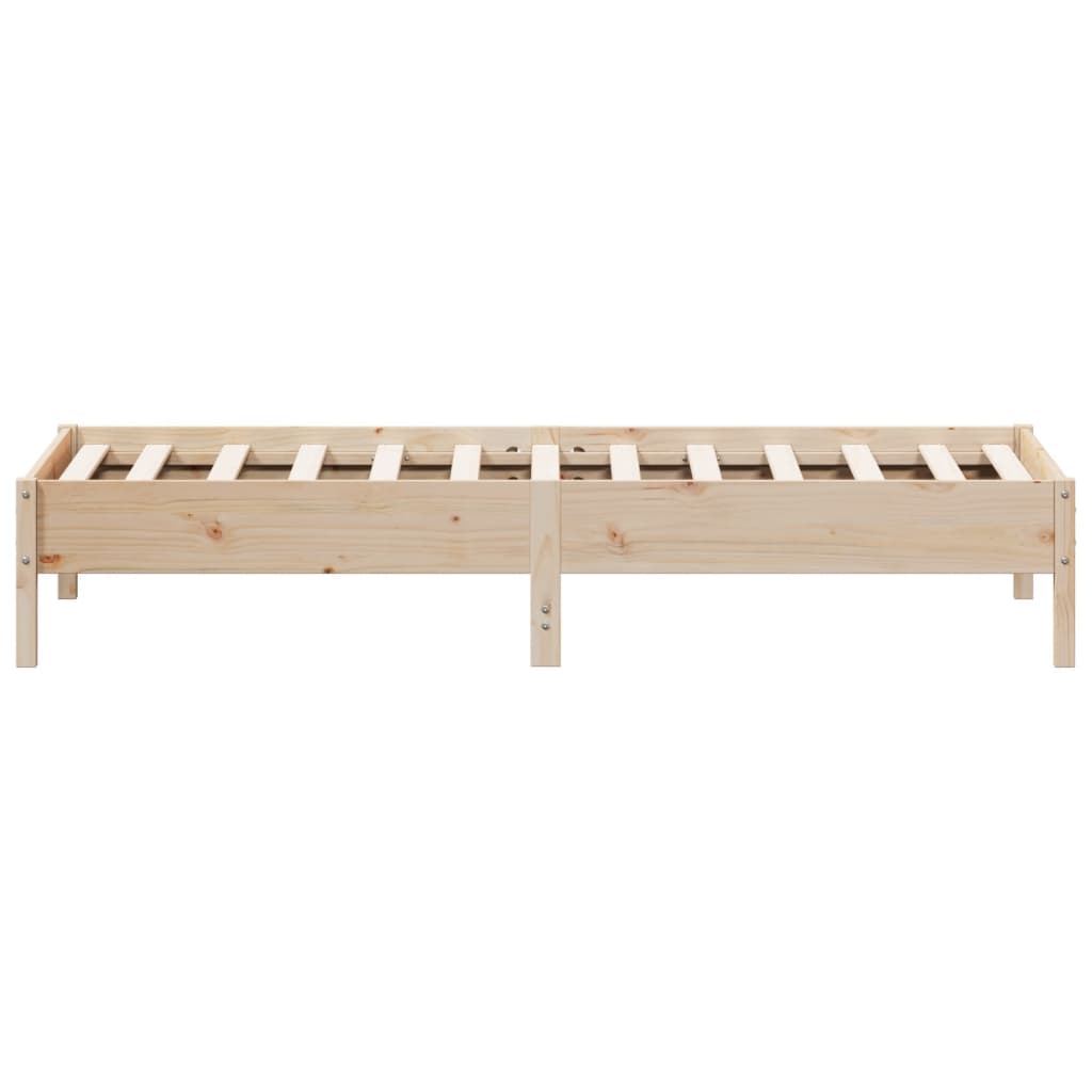 Bed frame without mattress 100x200 cm solid pine wood