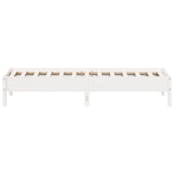 Bed frame without mattress white 100x200 cm solid pine wood