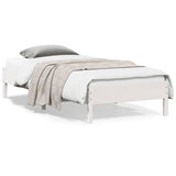 Cadre de lit sans matelas blanc 90x200 cm bois de pin massif