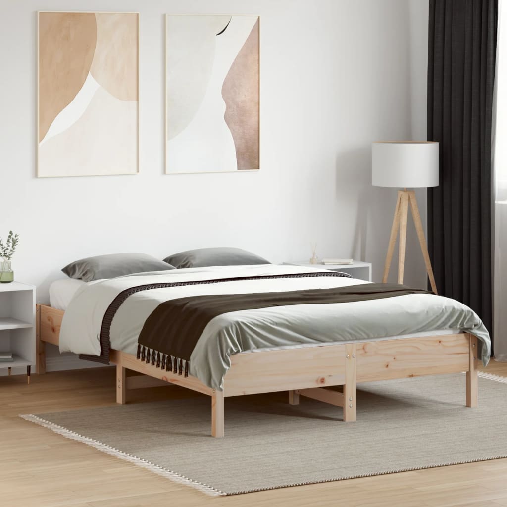 Cadre de lit sans matelas 120x190 cm bois de pin massif