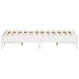 Cadre de lit sans matelas blanc 120x190 cm bois de pin massif