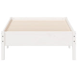 Cadre de lit sans matelas blanc 90x190 cm bois de pin massif