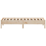 Cadre de lit sans matelas 75x190 cm bois de pin massif