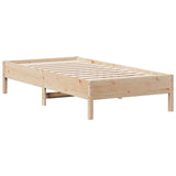 Cadre de lit sans matelas 75x190 cm bois de pin massif