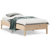 Cadre de lit sans matelas 75x190 cm bois de pin massif