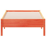 Cadre de lit sans matelas cire marron 75x190 cm bois pin massif