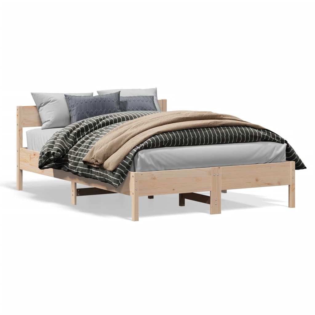 Cadre de lit sans matelas 160x200 cm bois massif de pin