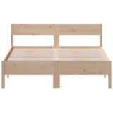 Bed frame without mattress 140x200 cm solid pine wood