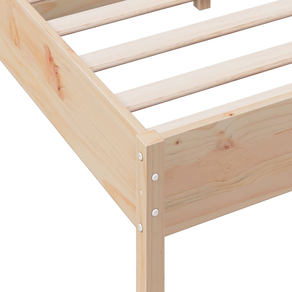 Cadre de lit sans matelas 140x190 cm bois de pin massif