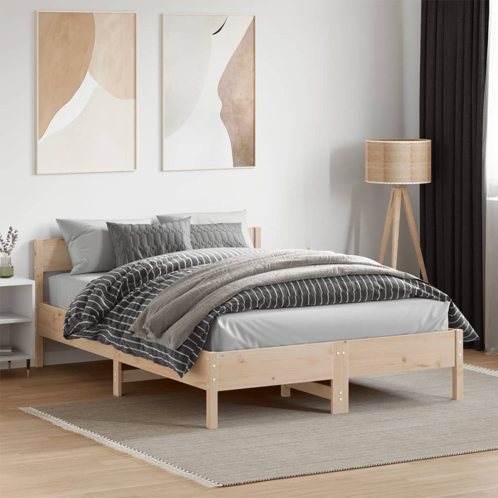 Cadre de lit sans matelas 120x190 cm bois de pin massif