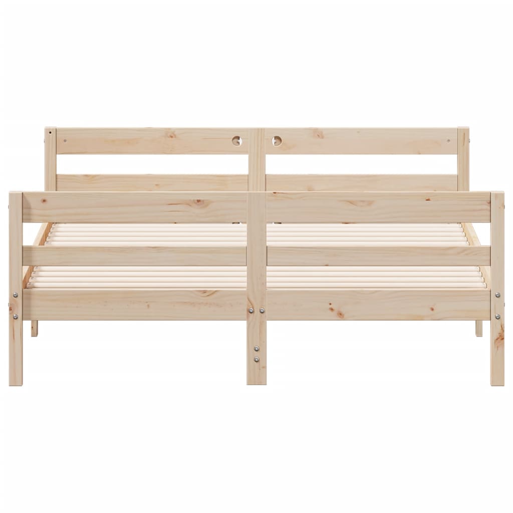 Cadre de lit sans matelas 120x200 cm bois de pin massif