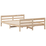 Cadre de lit sans matelas 120x200 cm bois de pin massif