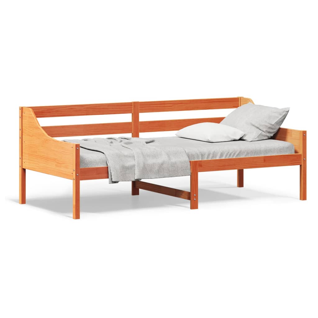 Lit de jour sans matelas cire marron 80x200 cm bois pin massif