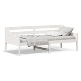 Lit de jour sans matelas blanc 90x200 cm bois de pin massif