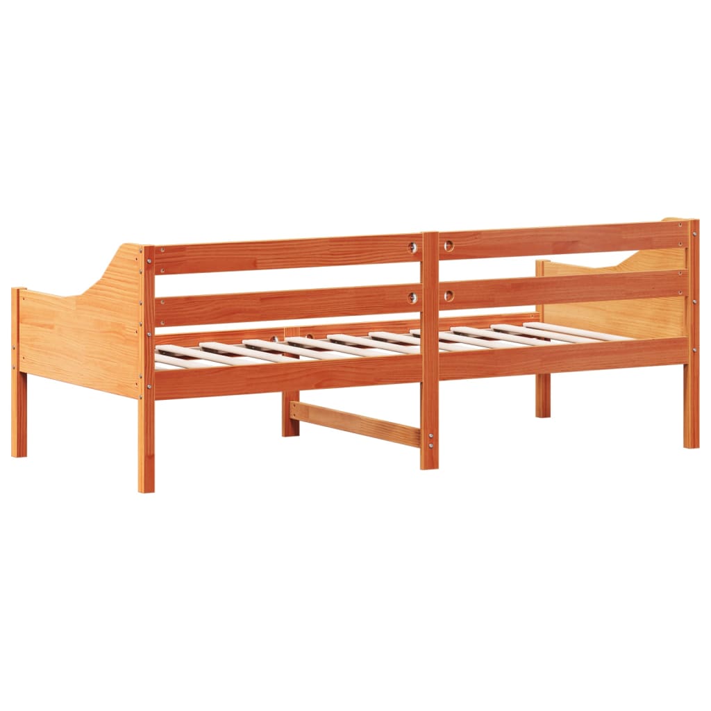 Lit de jour sans matelas cire marron 90x200 cm bois pin massif