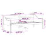 Tagesbett ohne Matratze 100x200 cm aus massivem Kiefernholz