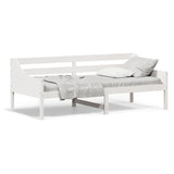 Lit de jour sans matelas blanc 100x200 cm bois de pin massif