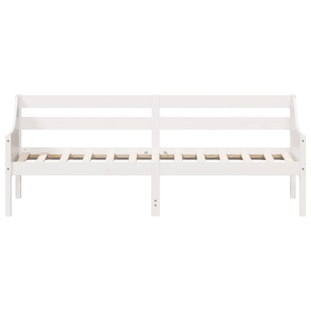 Lit de jour sans matelas blanc 100x200 cm bois de pin massif