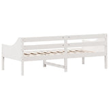 Lit de jour sans matelas blanc 100x200 cm bois de pin massif