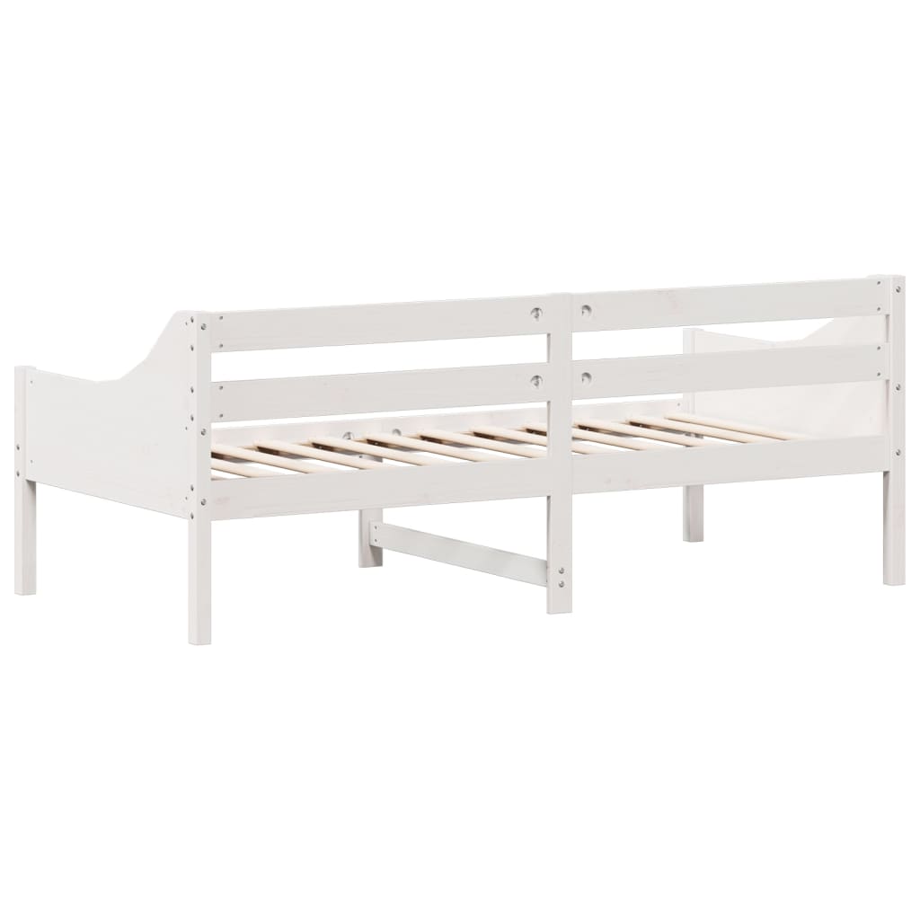 Lit de jour sans matelas blanc 90x190 cm bois de pin massif