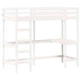 Lit superposé sans matelas blanc 80x200 cm bois de pin massif