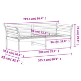 Tagesbett ohne Matratze 80x200 cm aus massivem Kiefernholz