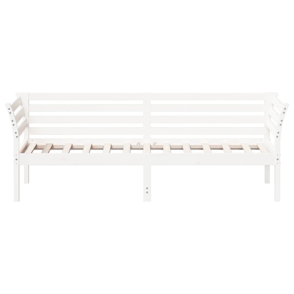 Lit de jour sans matelas blanc 80x200 cm bois de pin massif