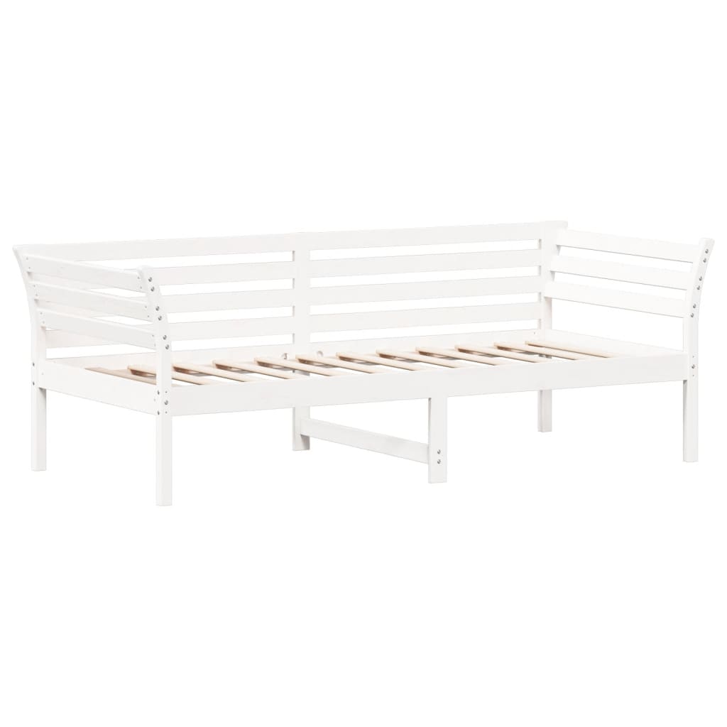 Day bed without mattress white 90x200 cm solid pine wood