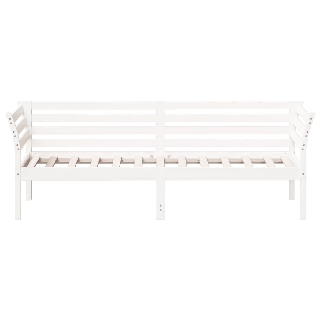 Day bed without mattress white 90x200 cm solid pine wood