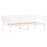 Lit de jour sans matelas blanc 100x200 cm bois de pin massif