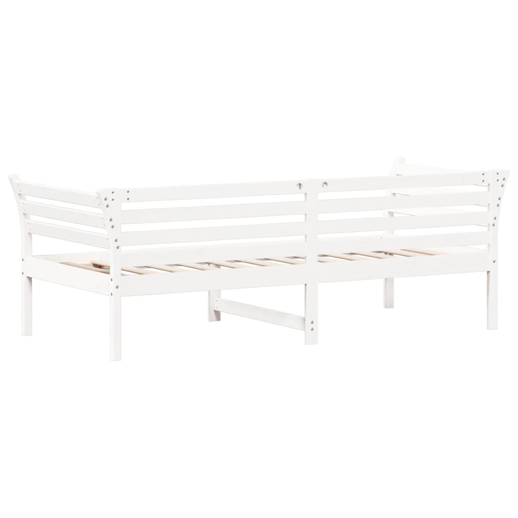 Lit de jour sans matelas blanc 100x200 cm bois de pin massif