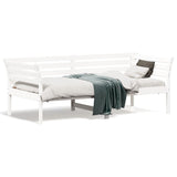 Lit de jour sans matelas blanc 90x190 cm bois de pin massif