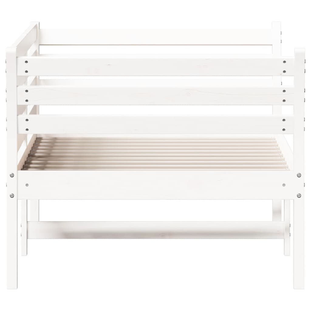 Lit de jour sans matelas blanc 75x190 cm bois de pin massif