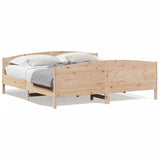 Cadre de lit sans matelas 200x200 cm bois massif de pin