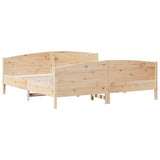 Cadre de lit sans matelas 200x200 cm bois massif de pin